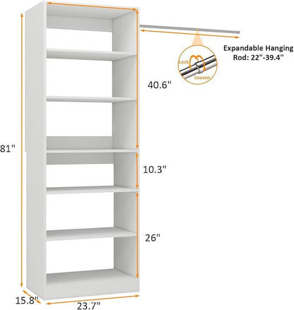 Closet System with Shelves, Shoe Cabinet, Shoe Rack - Image 2