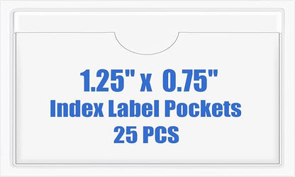 Origin-Joy 25 PCS Self-Adhesive Index Label Pockets by Origin-Joy