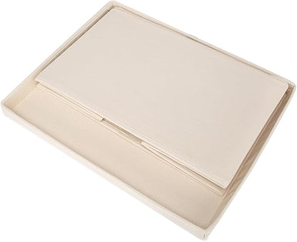 Foldable Storage Bins with Lids Cotton Canvas Rectangular Storage Box Ideal - Image 6