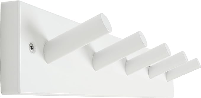 SKOLOO Wooden Wall Mounted Coat Rack, 5 Pegs Bamboo Wall Hook by SKOLOO