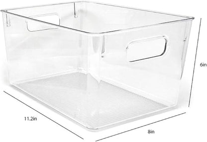 Isaac Jacobs 3-Pack Large Clear Storage Bins - Image 2