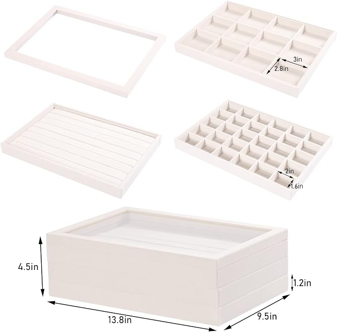 Coward Stackable Jewelry Trays Organizer Set - Image 2