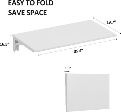 Need Fold Down Wall Mount Desk Heavy Duty Small Folding Wall Table Length 36" - Image 3