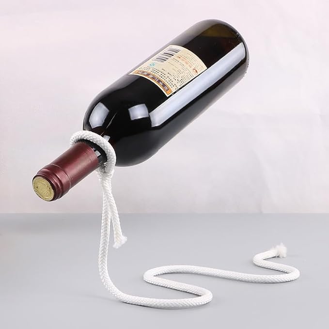 Magic Rope Wine Rack, Creative Metal Chain Suspension Floating Illusion Wine by YMTengFei