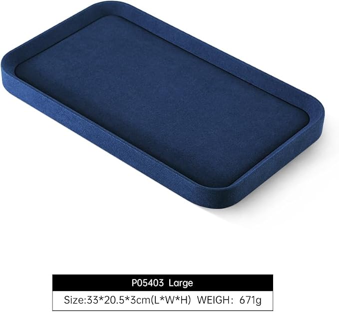 Jewelry Display, Microfiber Valet Tray, Luxury Jewelry Drawer Organizer - Image 2