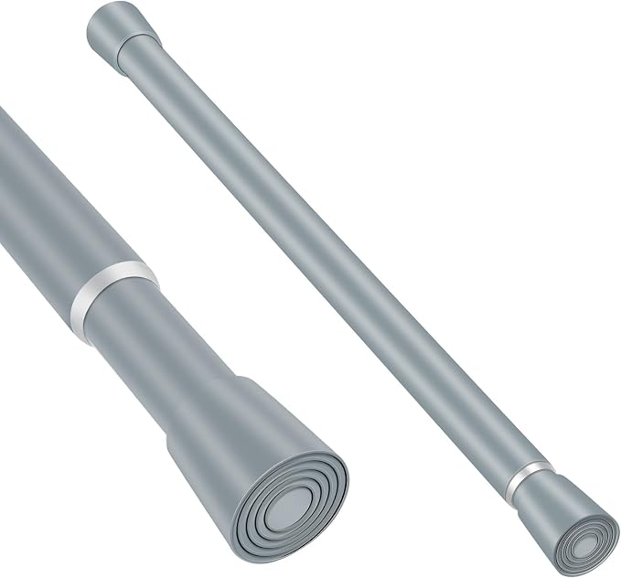 Silver Grey Adjustable Shower Curtain Rod 16-28 Inches 1 pc, 7/8" Diameter by Unknown