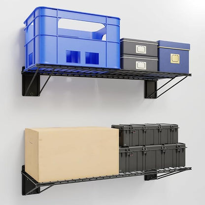 Wall Shelf 24'' x 11'' Garage Wall Mounted Storage Shelves, Heavy Duty Metal - Image 3