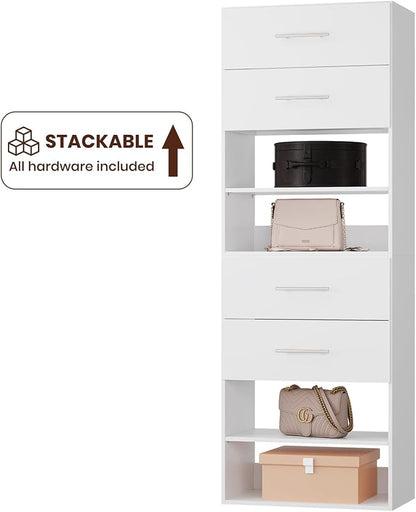 ROOMTEC 19.5" 2 Drawer Short Tower Closet Unit, Modular Closet System - Image 7