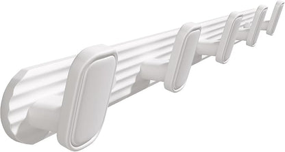 Coat Rack Wall Mount White, 5 Hooks Rack Metal Coat Hanger Wall by Dancrul