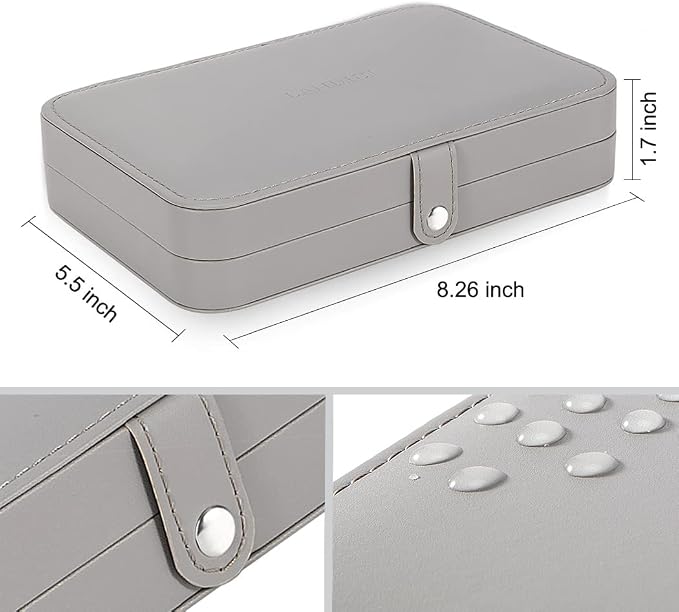 LANDICI Small Jewelry Box for Women Girls, PU Leather Travel Jewelry Case - Image 6