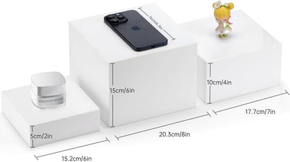 White Acrylic Food Display Risers Boxes Party Wedding Dessert Table Buffet - Image 2