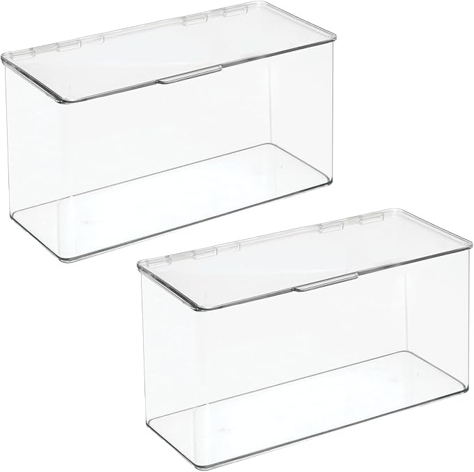 mDesign Plastic Stackable Playroom/Gaming Storage Organizer Bin Box - Image 8