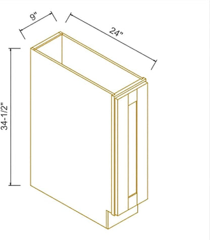 Solid Wood RTA Tray Base Cabinet - Image 3