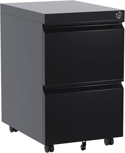 2-Drawer Rolling Metal File Cabinet - Image 5