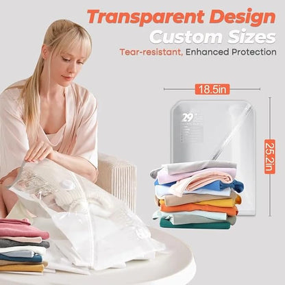 Vacbird Travel Vacuum Storage Bags, 8 Pack 29" Vacuum Seal Bags - Image 2