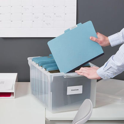STAPLES Store & Slide Plastic File Box Latching, Letter/Legal Size - Image 9