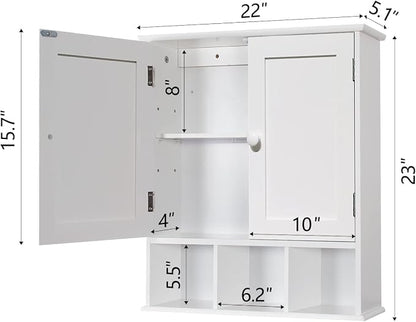 TaoHFE White Bathroom Wall Cabinet - Image 3