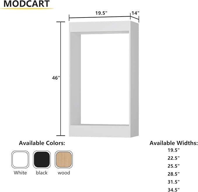 Double Hanging Closet Unit, Modular Wood Closet System Organizer - Image 3