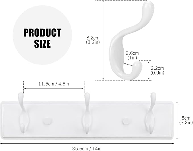 Wooden Coat Rack, Wall-Mounted Organizer - Image 2