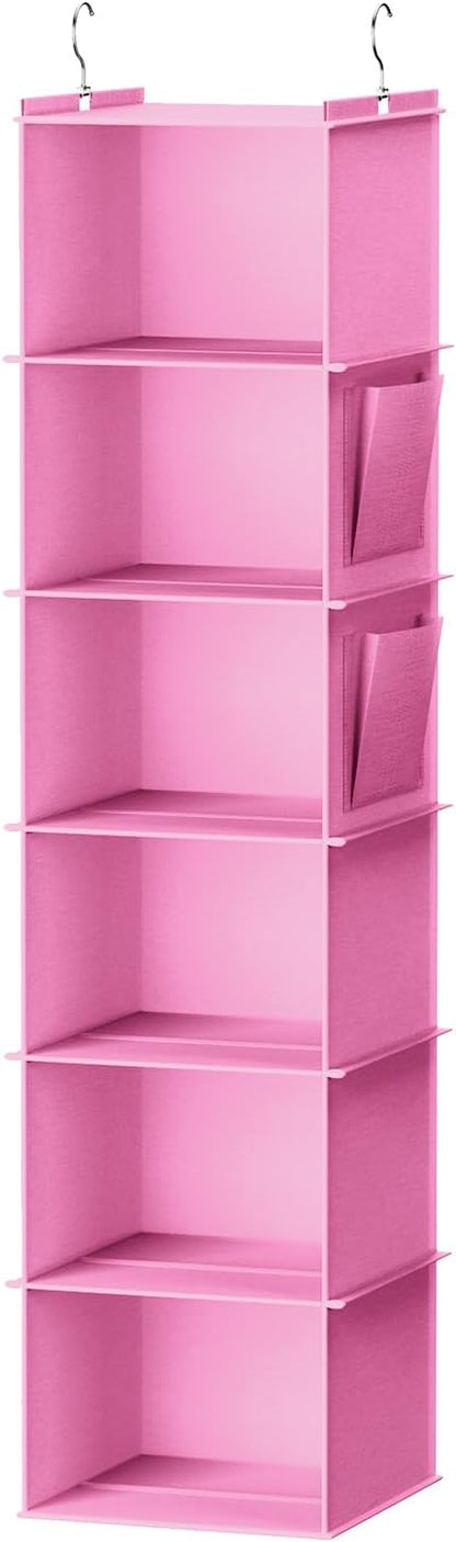 YOUDENOVA Hanging Closet Organizer and Storage, 6-Shelf Closet Hanging Storage by YOUDENOVA