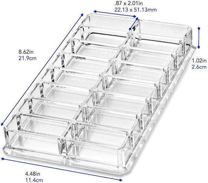 Acrylic Eyeshadow Makeup Organizer 16 Space Cosmetic Storage Container Clean - Image 2