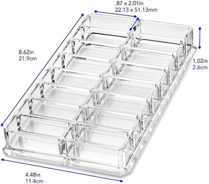 Acrylic Eyeshadow Makeup Organizer 16 Space Cosmetic Storage Container Clean - Image 2