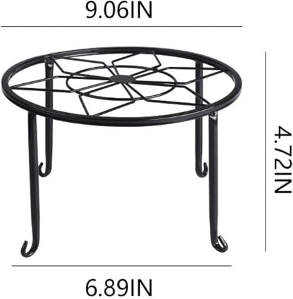 4 Pack Black Metal Potted Plant Stand - Image 2