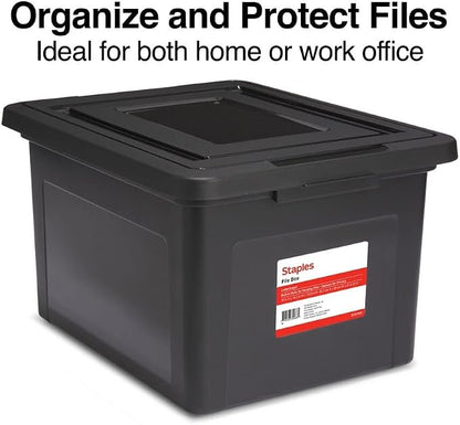 STAPLES File Box Plastic File Box Snap, Letter/Legal Size - Image 7
