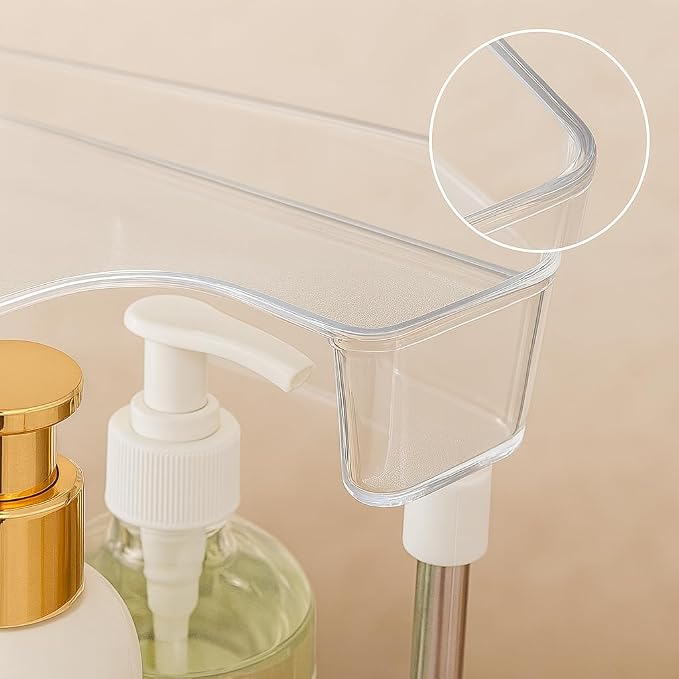 Acrylic Makeup Organizer, 2-Tier Large Capacity Cosmetic Storage Rack - Image 8