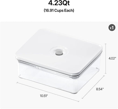 VAKUEN Premium Airtight Food Storage Containers, 4L Smart One-Click Seal Lid - Image 2