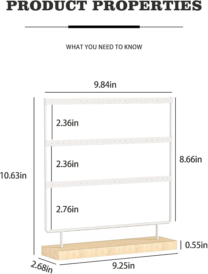 Earring Holder Organizer, Pierced Large Earrings Display Stand - Image 6