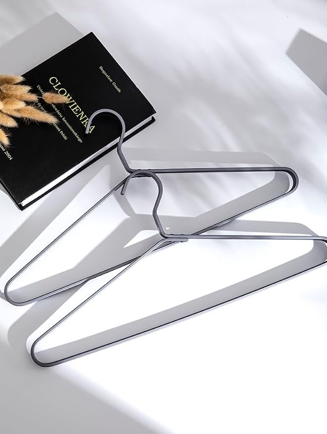 Premium Matte Titanium Gray Aluminum Coat Hangers 6 Piece Set, 16.5” Extra - Image 7