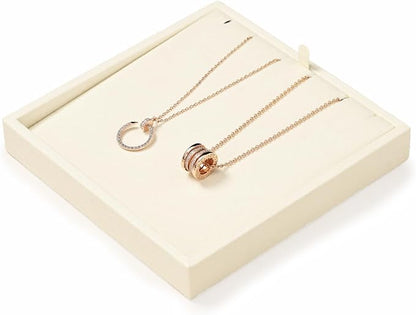 Oirlv Microfiber Jewelry Pendant Display Tray Jewelry Necklace Organizer - Image 6