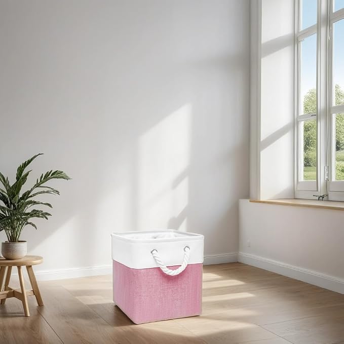 Cube Storage Bins, Collapsible Fabric Storage Cubes Bins, 11 Inch Cube Storage - Image 5
