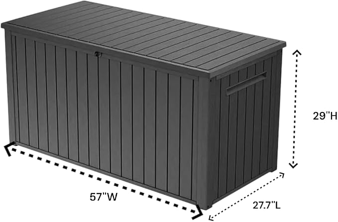 Outdoor Storage Box with Lockable Lid - Image 2