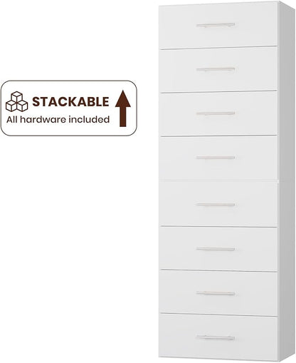 ROOMTEC 25.5" 4 Drawer Short Tower Closet Unit, Modular Closet System - Image 7