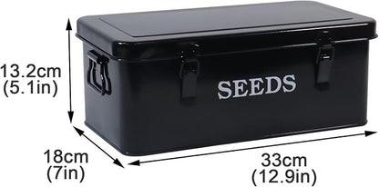 Seed Storage Box Metal Seed Container Seed Packet Storage Organizer, Seed - Image 3