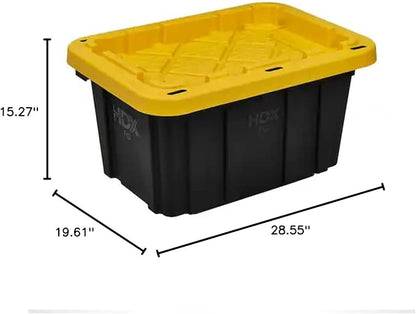 HDX Tough Polypropylene Plastic 27 Gal. Storage Tote in Black by HDX - Image 7