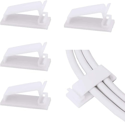 SOULWIT® 50 x Self-Adhesive Cable Management Clips by SOULWIT