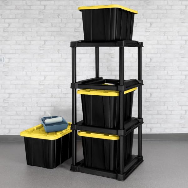 Sterilite 4 Tier Tote Rack, Vertical Plastic Organizer - Image 7