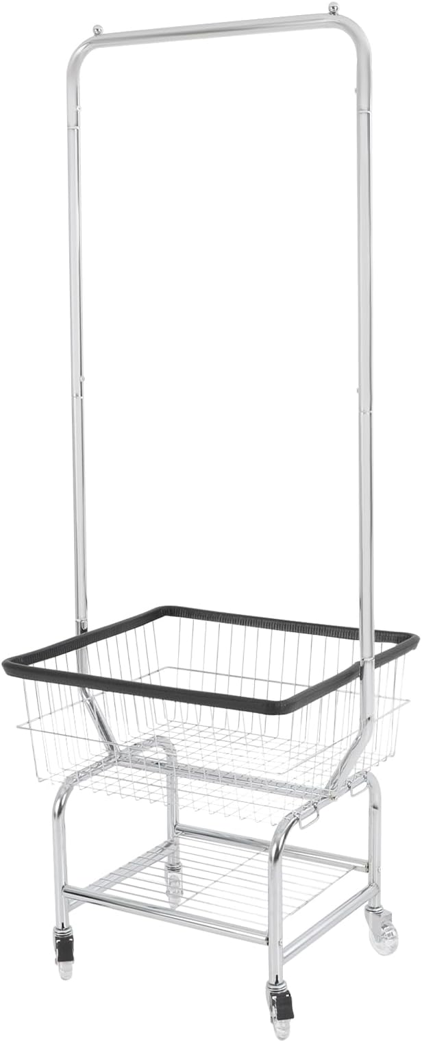 Laundry Cart, Steel Wire Laundry Cart, Laundry Basket by TFCFL