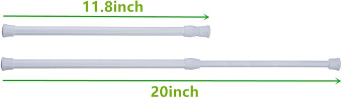 Cupboard Bars Tension Rods, 4 Pack Spring Tensions Rods 11.8-20 Inches Steel - Image 2