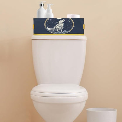 Wolf Stars Moon Bathroom Storage Basket, Foldable - Image 7