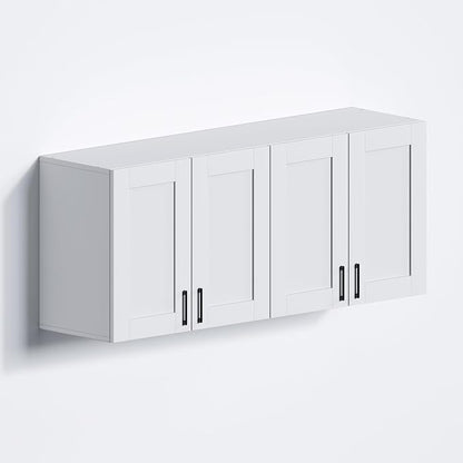White Laundry Room Cabinets and Storage by Unknown
