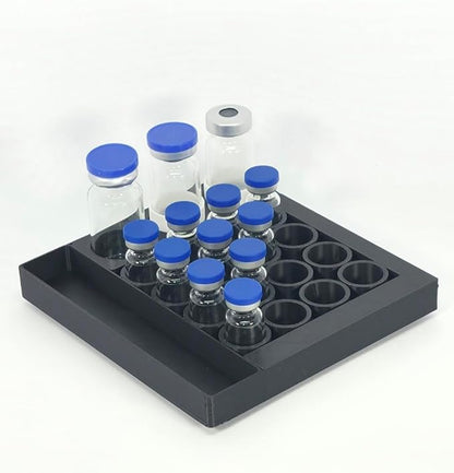 Vial Organizer for Refrigerator Use | Home Vial Organizer Tray for Peptide– by Unknown
