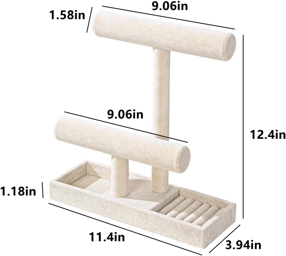 Coward 2 Tier Necklace Bracelet Holder Organizer - Image 6