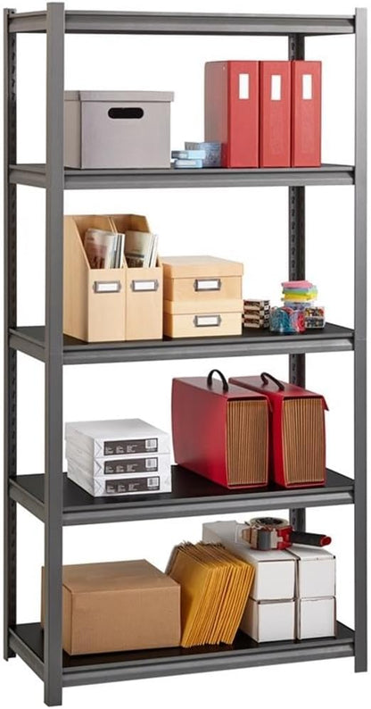 Pemberly Row 3200lb Riveted Metal Shelving Unit, Steel Frame - Image 9