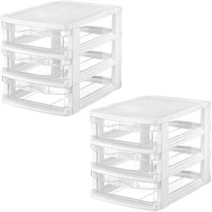 Tribello 3 Drawer Plastic Storage, Mini Drawer Unit by Tribello