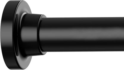 Long Tension Curtain Rod 40-148inch Black Curtain Rods no Drilling Adjustable by HAOYUNTE