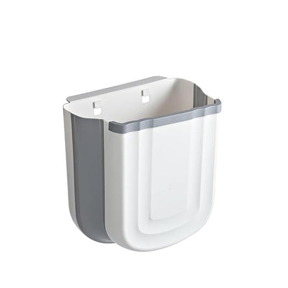 Kitchen Hanging Trash Can, 2.4 Gallon / 9L Collapsible Waste Bin, Small Kitchen - Image 2
